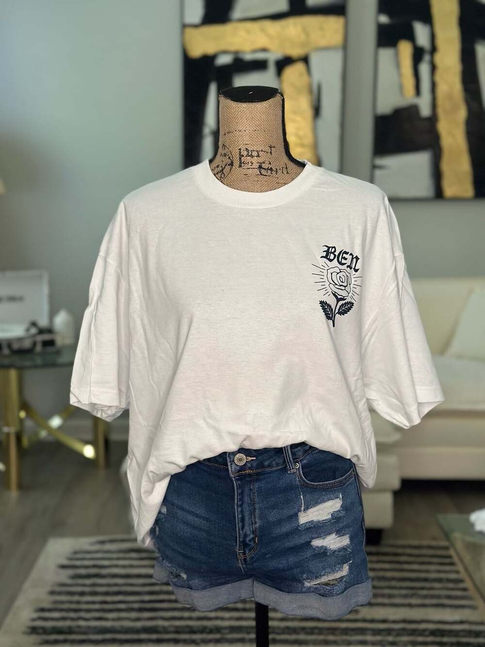 Macklemore The Ben Tour T-Shirt Size X-Large White Graphic Concert Tee